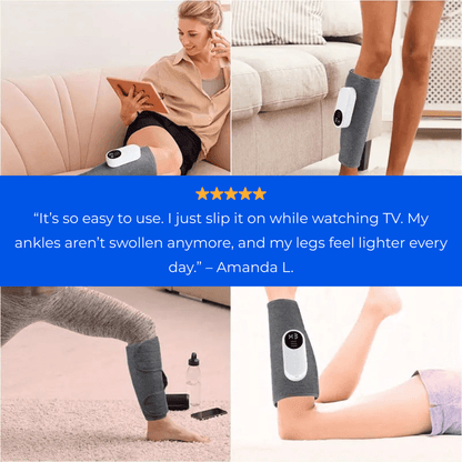 360° Air Compression Calf Massager with Heat - 3 Modes for Leg Pain Relief